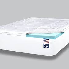 4 foam mattress topper full. Amazon Com Viscosoft 4 Inch Pillow Top Gel Memory Foam Mattress Topper Full Made In Usa Serene Dual Layer Mattress Pad Home Kitchen