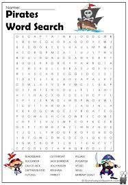 Awesome Pirates Word Search Pirate Words Pirates Word Find