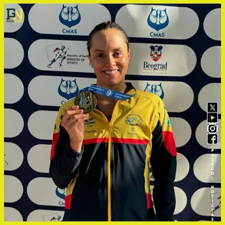 🇨🇴🌊🥇 ¡Paula Aguirre es campeona mundial! La atleta colombiana se quedó  con el título en la prueba de los 50 metros apnea del Campeonato Mundial de  Natación con Aletas 2026, que se