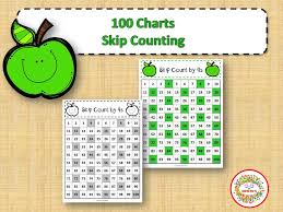 100 Number Charts With Skip Counting