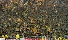 Fans of dortmund are seen during the bundesliga match between borussia dortmund and bayer 04 leverkusen at signal iduna park on march 4, 2017 in dortmund, germany. Borussia Dortmund Supporters Unveil Incredible Tifo Display In Champions League Video World Soccer Talk