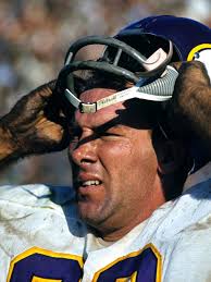 A closeup shot of New York Giants linebacker, Sam Huff, during a game  against the Philadelphia Eagles at Yankee Stadium. ⁣ ⁣ November 18, 1962.