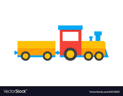 Colored Train Toys Kids Transport Vector Illustration Download A Free Preview Or High Quality Adobe Illustrator Ai In 2020 Kids Vector Toy Train Train Illustration