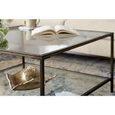 Check spelling or type a new query. Home Decorators Collection Bella 34 In Antique Bronze Clear Medium Square Glass Coffee Table With Shelf V183100xxb W5p The Home Depot
