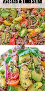Very Simple Flavorful And Tasty This Avocado Tuna Salad Requires Just A Few Ingredients And 10 Minutes Of Yo Salade Thon Recettes De Cuisine Recette De Plat