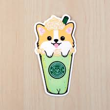 Puppuccino Sticker Corgi Drawing Cute Animal Drawings Cute Stickers