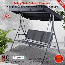 Swing Chair Outdoor Furniture Hanging Chairs Hammock 3 Seater Canopy In 2020 Swing Chair Outdoor Patio Swing Chair Outdoor Swing With Canopy