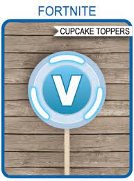 Printable Fortnite V Bucks Cupcake Toppers V Bucks Party Decorations Diy Editable Printable Tem Cupcake Toppers Template Small Gift Tags Party Printables