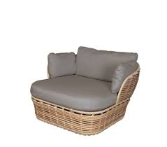 Sold and shipped by spreetail. Basket Outdoor Lounge Chair Cane Line Frame Nature Cushion Taupe Cane Line 54200 Uaitt