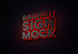 Backlit Sign Mockup Graphicsfuel In 2020 Free Photoshop Text 3d Text Effect Photoshop Text Effects