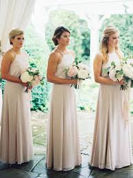 A Line Halter Neck Floor Length Ivory Chiffon Bridesmaid Dress Summer Bridesmaid Dresses Long Ivory Bridesmaid Dresses Backless Bridesmaid Dress