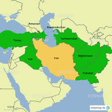 Bis auf sehr kleine farbunterschiede zwischen den blauen, gelben und roten streifen sind die beiden flaggen identisch! Stepmap Iran Und Nachbarstaaten Landkarte Fur Asien