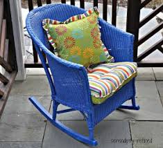 Spray Painted Brightly Colored Wicker Patio Furniture Makeover Wicker Patio Furniture Wrought Iron Patio Furniture Outdoor Wicker Patio Furniture