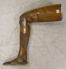 A 19th Century Wooden Leg This Would Have Been A Very Heavy Device Protesi