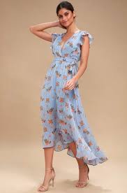 39 Ideas Dress Blue Floral Shape Light Blue Summer Dress Wrap Dress Floral Floral Print Midi Dress