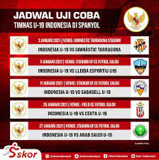 Indonesia vs makedonia utara berlangsung di stadion nk. Jadwal Uji Coba Timnas U 19 Indonesia Di Spanyol Arab Saudi Jadi Salah Satu Lawan