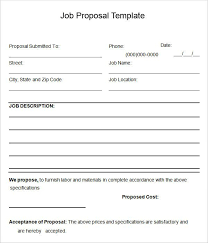 Job Proposal Template Proposal Templates Free Business Proposal Template Free Proposal Template