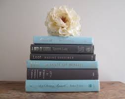 I Love This Blue Gray Bundle Of Books For Sale On Etsy Book Decor Pink Books Unique Bookends