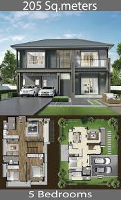 205 Sq M House Ideas With 5 Bedrooms Home Ideas Town House Floor Plan Double Storey House Plans Double Storey House