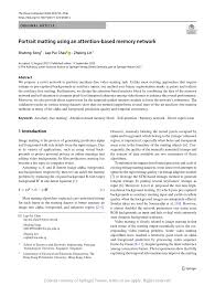 Portrait matting using an attention-based memory network