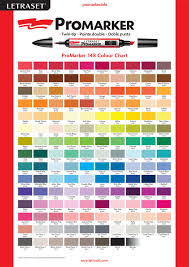 Letraset Promarker Colour Chart Pro Markers Drawings