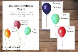 Free Printable Balloon Birthday Charts Simple Living