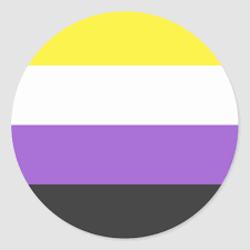 Strawberry goth nonbinary pride flags!! Non Binary Flag Classic Round Sticker Zazzle Com Pride Flags Round Stickers Stickers