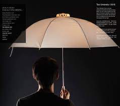 蔡與范姜設計因為台灣人的個性較為含蓄 常常在雨天的時候沒有勇氣開口與人共用傘 計程車傘只要將頂部的燈點亮 馬上讓人知道使用者可與人共傘 http tsai fanchiang com taxi umbrella 2010 umbrella design studio design