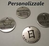 100 MEDAGLIE IN ACCIAIO 10 MM PERSONALIZZATE CON IL TUO LOGO ...