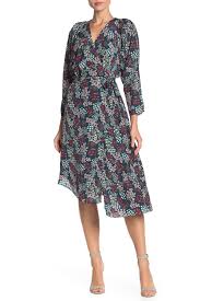 acantha floral midi wrap dress