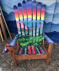 Garden Of The Gods And Pikes Peak Mural Adirondack Ski Chair Chair Colorado Skiing Outdoor Chairs