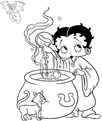 7 1/4l x 9 1/4h. Free Printable Betty Boop Coloring Pages Witch Coloring Pages Betty Boop Halloween Betty Boop