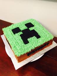 Minecraft Creeper Cake Marble White And Chocolate Cake Chocolate And Vanilla Buttercream And Fonda Minecraft Birthday Cake Minecraft Cake Diy Minecraft Cake