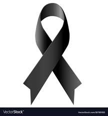 Black Ribbon Mourning Symbol Isolated Vector Image On Vectorstock Black Ribbon Mourning Symbols