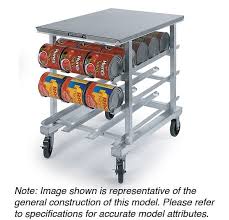 72 10 Can Capacity Mobile Can Rack With Removable Worktop Lakeside Manufacturing