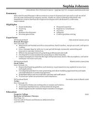 Finance manager resume samples with headline, objective statement, description and skills examples. Branch Manager Resume Examples Created By Pros Myperfectresume