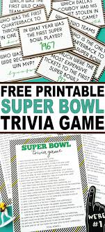 Printable game, printer, paper, pens. Super Bowl Trivia Game Free Printable Question Cards Play Party Plan