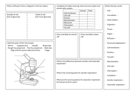 Plant and animal cells ks3 tes. Ks3 Cells And Respiration Revision Mat Teaching Resources