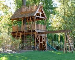 Baumhaus Bauen Einen Ort Zum Spielen Und Zur Entspannung Schaffen Hintergarten Hinterhof Spielplatz Baumhaus
