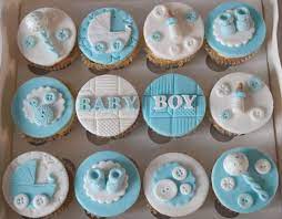 Cute Baby Blue Cupcakes For A Baby Shower Baby Shower Cupcakes Baby Shower Cakes Shower Cakes