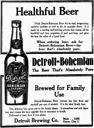 Detroit Bohemian Beer Advert The Detroit Free Press August 25 1909 Drinking Beer Pure Michigan Beer