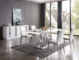Megan Marble Steel Dining Table Dining Room Design Modern Dining Table Marble Stainless Steel Dining Table