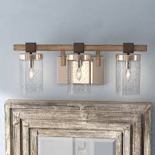 Do you need a vanity light that can accommodate a wider mirror? Union Rustic Lipsey 3 Light Dimmable Stone Grey Brushed Nickel Vanity Light Reviews Wayfair