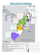 These are the three regions that make up the english 13 colonies. 13coloniesmapworksheet Directions Thirteen Colonies Map 1 2 3 4 5 Colony Label The 13 Colonies Color The New England Colonies Red Color The Middle Course Hero