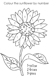 Printable Paint By Numbers For Kids Sunflower Coloring Pages Flower Coloring Pages Summer Coloring Pages