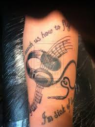 Music notes and cross tattoos. Music Design Tattoo 3 Parryz Com