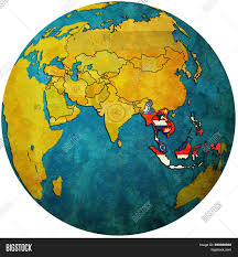 Asean centres & facilities (annex 1) entities associated with asean (annex 2) translations of the asean charter; Asean On Globe Map Image Photo Free Trial Bigstock