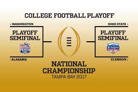 4 seed, won the inaugural college football playoff national championship by defeating alabama in the semifinals and oregon in the title game. 2016 17 College Football Playoff Semifinal Pairings Announced