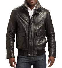 Andrew Marc Men S Aviator Leather Bomberjacket Black S Leather Bomber Jacket Mens Aviators Leather Bomber