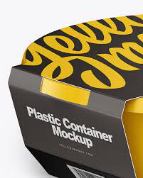Download Food Container Mockup In Pot Tub Mockups On Yellow Images Object Mockups